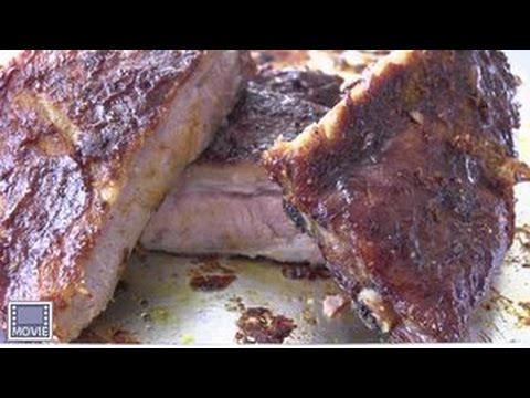BBQ Ribs marinated in dry spices then baked with a...