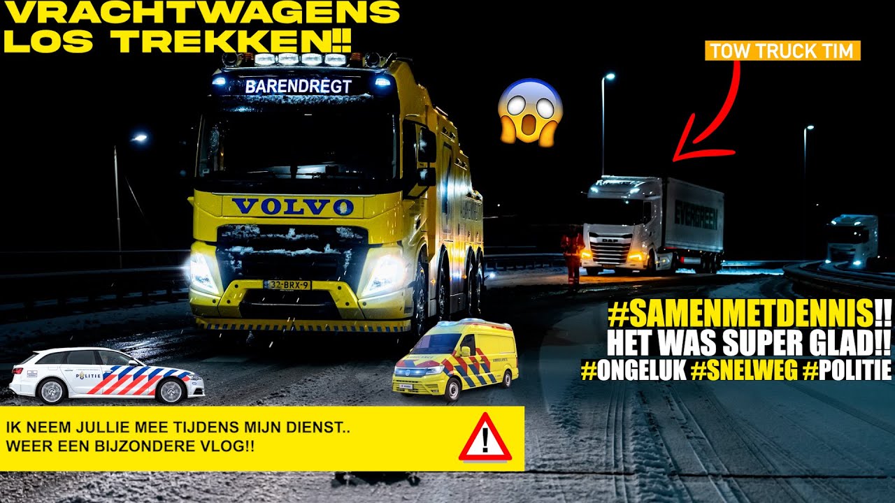 🚨Vrachtwagens overal vast door sneeuw en ijs op wegen!!..🚨