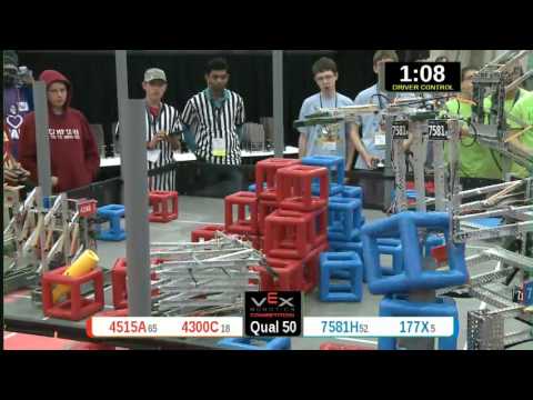 2015 VRC Math Q50 - 4515A 4300C vs 7581H 177X - 32 to 70 - VEX Worlds 2015 - Math Division
