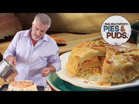 How to bake Hollywood's Temptation, a filo pastry Salmon Pie | Paul Hollywood's Pies & Puds