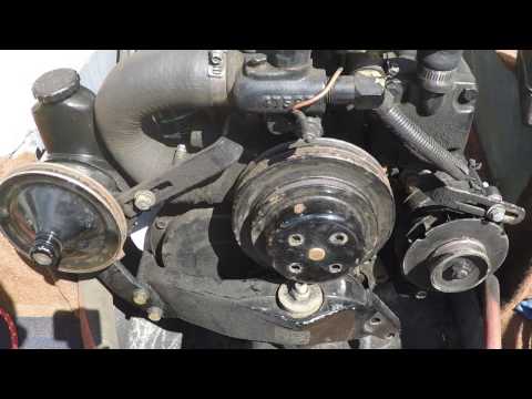 Water pump/alternator belt replacement on a 1987 Mercruser