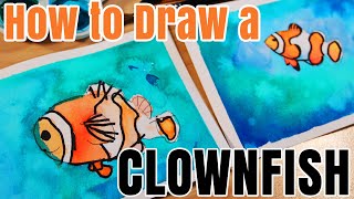 How to Draw a Clownfish Kids Watercolor Tutorial