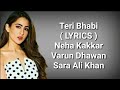 Teri Bhabhi ( LYRICS ) Coolie No.1| Varun Dhawan, Sara Ali Khan | Javed - Mohsin Ft. Dev N & Neha K