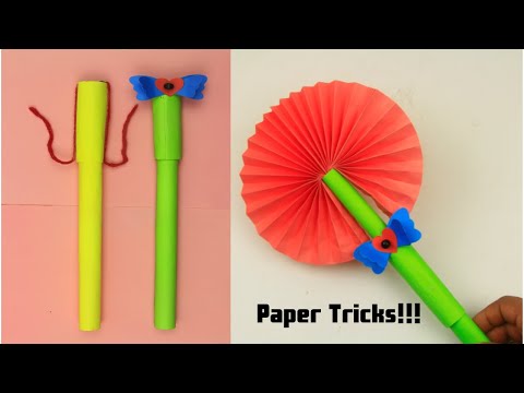 Beautiful fairy magic wand, pull down will turn into a beautiful fan | Diy paper tricks
