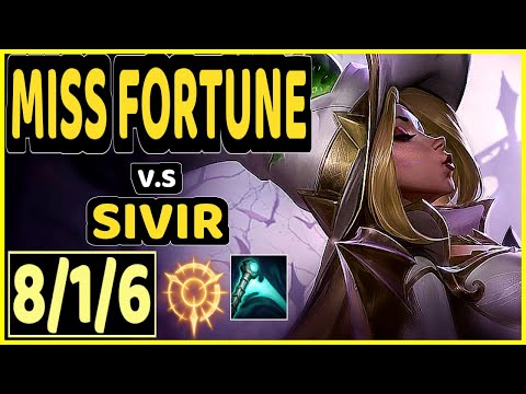 RULER (MISS FORTUNE) vs SIVIR - 8/1/6 KDA BOTTOM ADC CHALLENGER GAMEPLAY - KR