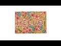 Fußmatte Kokos Hello Blumen Beige - Blau - Rot - Naturfaser - Kunststoff - 60 x 2 x 40 cm