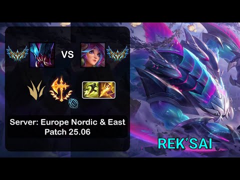 Rek'Sai Jungle vs Lillia - EUNE Challenger - Patch 25.06