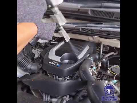 Waterless engine bay cleaning