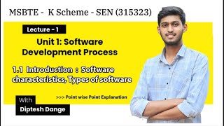 1.1 Introduction : Software Characteristics, Type of Software | MSBTE | K Scheme | 315323 | Diptesh