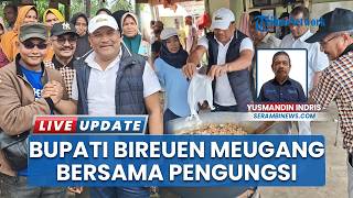Hangatnya Tradisi Meugang Bersama Pengungsi di Alue Kuta, Bupati Bireun Gelar Masak dan Makan Bareng