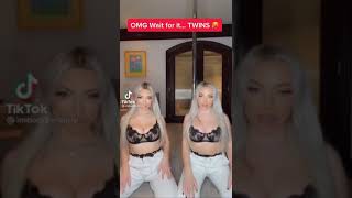 Sexy tiktok twins like and subscribe button for more
