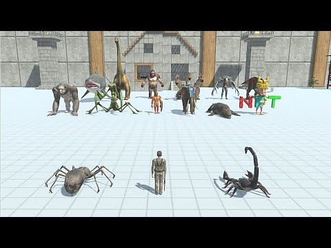 SPIDER WITH SCORPION & COMMANDO BO VS BOSSES - Animal Revolt Battle Simulator