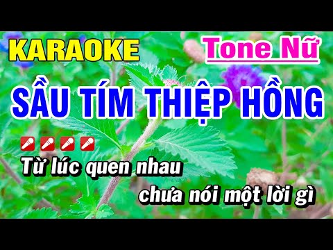 Karaoke Sầu Tím Thiệp Hồng Nhạc Sống Tone Nữ Beat Mới 2023 | Hoài Phong Organ