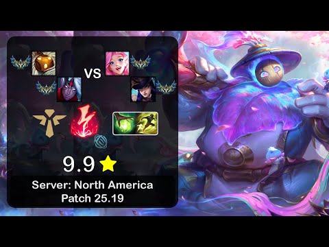 Bard Support + Varus vs Seraphine + Caitlyn - NA Challenger - Patch 25.19