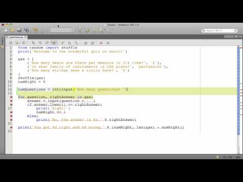 A Simple Python Quiz Program Part 2