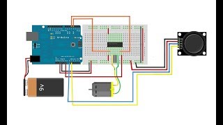 Controlling Dc Motor with L293D Motor Driver and joystick ARDUINO PROJECTS