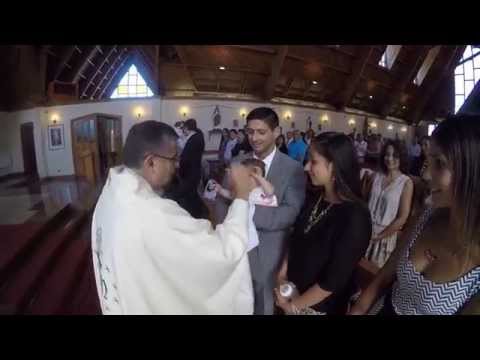 Bautizo Bego y bendición de argollas de Caro y Coke