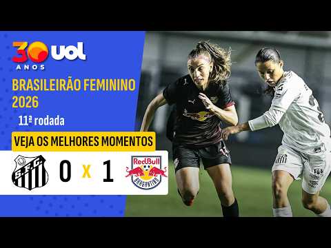 Gols e lances de Santos x Red Bull Bragantino
