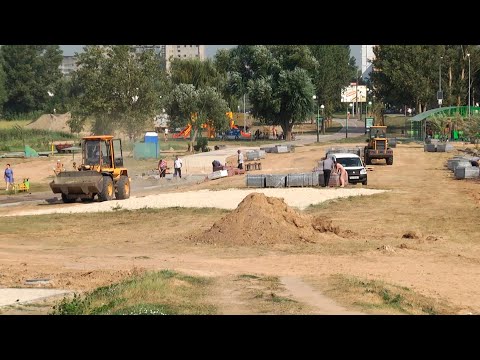 На каскаде Волотовских озёр идут работы по обустройству зоны отдыха видео