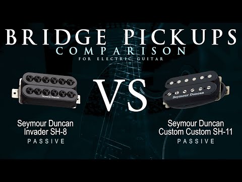 Seymour Duncan INVADER SH-8 vs CUSTOM CUSTOM SH-11 - Passive Bridge Guitar Pickup Comparison Demo