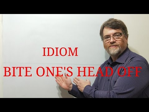 English Tutor Nick P Idioms (202) Bite One's Head Off