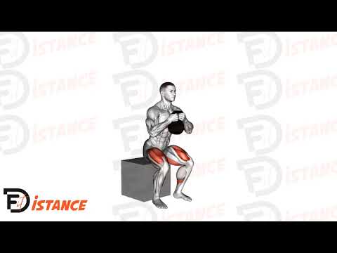 Squat avec kettlebell sur box - Exercice Squat avec kettlebell sur box en vidéo