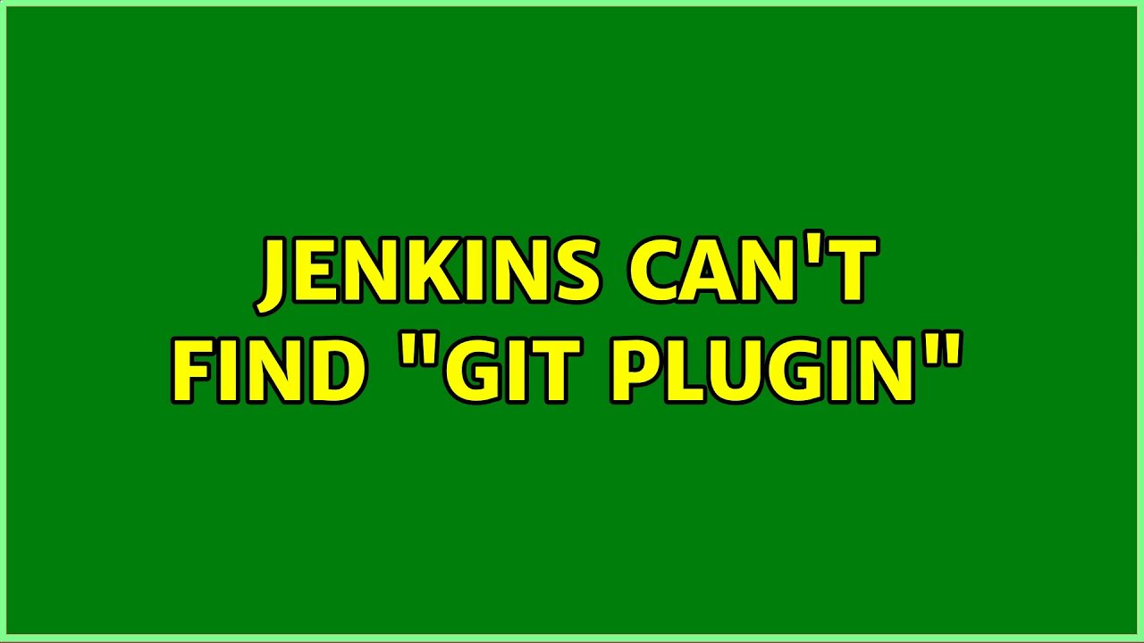 Jenkins can't find 