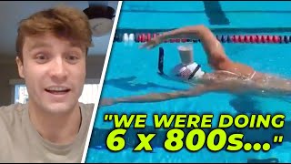 Katie Ledecky did WHAT in practice (ft. Bobby Finke)