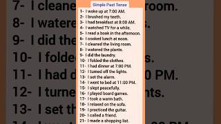 Simple Past Tense #learnenglish #shorts