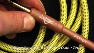 Fender Custom Shop Mono Jack to Jack 10ft Instrument Cable in Tweed - Nevada Music UK