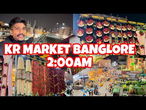 EXPLORING THE CITY MARKET OF BANGLORE// KR MARKET FLOWER DECORATIONS//NIGHT ROUNDS AT MARKET FLYOVER