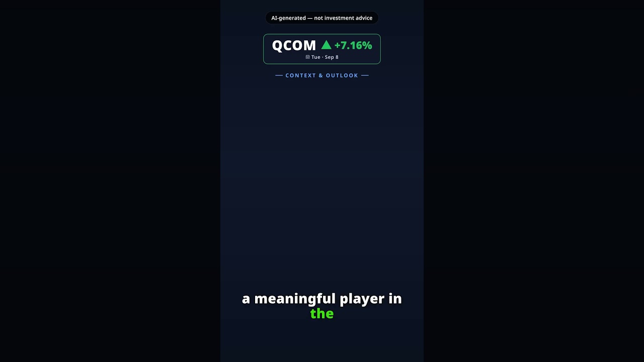 Por que a ação da Qualcomm acelera hoje? QCOM +7.16% (8 set)