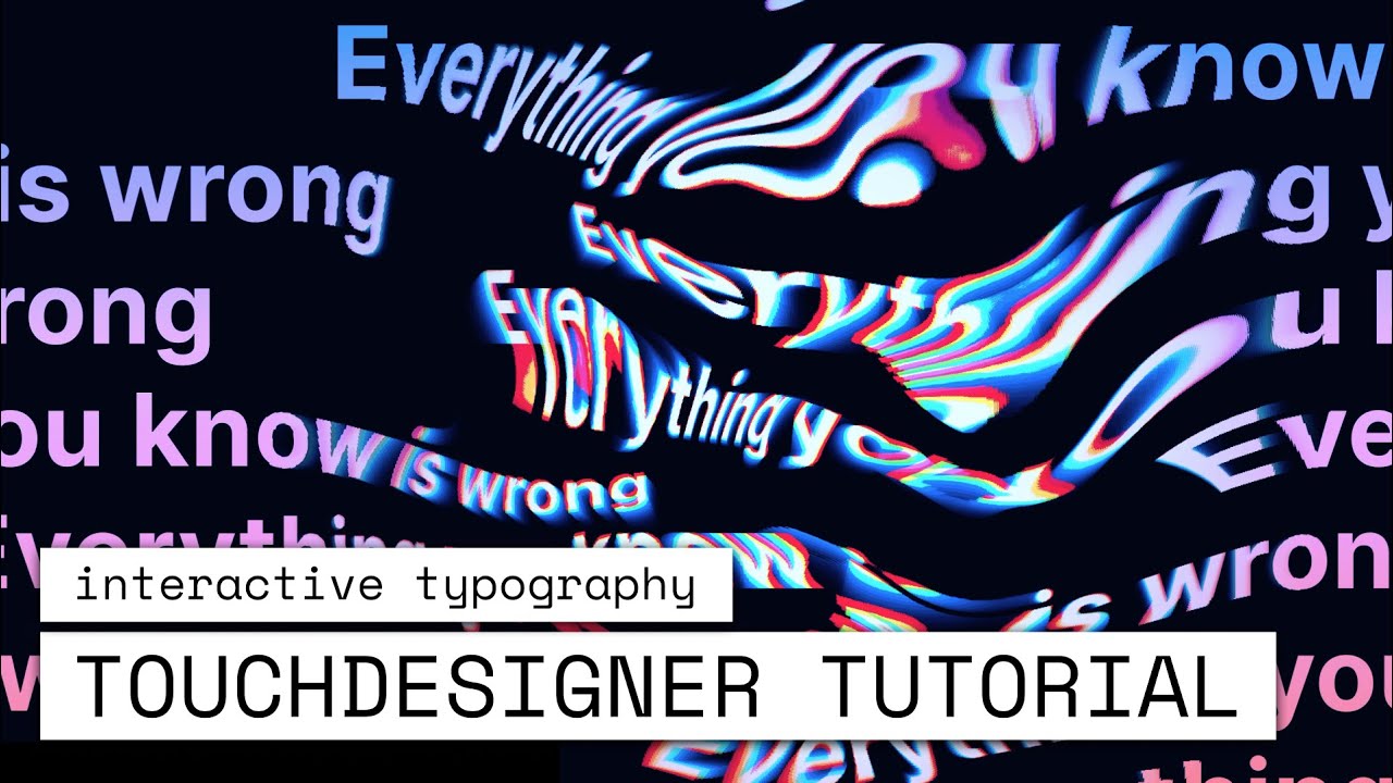 Interactive Typography | TouchDesigner Tutorial