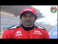 Narain karthikeyan's interview during the test drive of MRF Formula 2000
