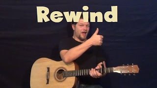 Rewind (Poets of the Fall) Easy Guitar Lesson Strum Fingerstyle Licks TAB