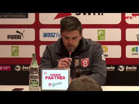 15. Spieltag: Hallescher FC - TSV 1860 München | Pressekonferenz nach dem Spiel
