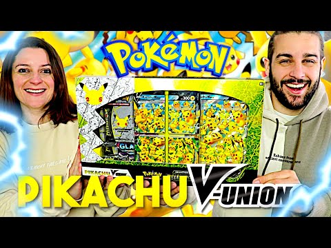 ON A RECU LE COFFRET POKEMON PIKACHU V UNION CELEBRATIONS ! OUVERTURE CARTES 25 ANS POKEMON