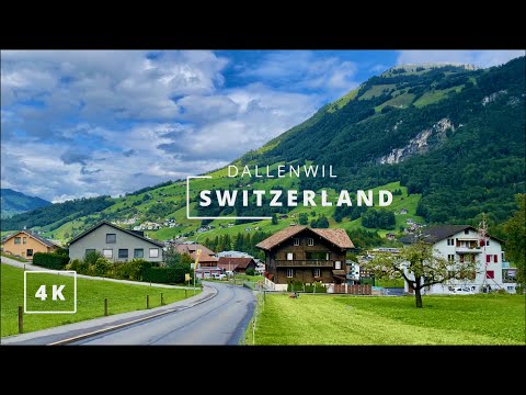 Dallenwil a beautiful Swiss village, best 4K Walking video | stunning swiss view, best trip plan