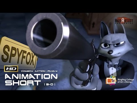 CGI 3D Animated Short Film "SPYFOX" James Bond Action Animation by Ringling College