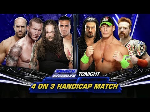 John Cena, Reigns & Sheamus vs Randy Orton, Wyatt, Cesaro & Del Rio - Smackdown 20/06/2014 (English)