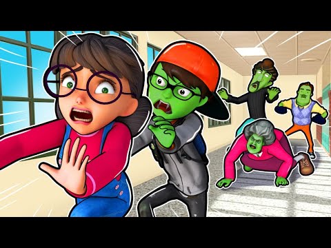 Zombie in School!!! - Nick turns into a Zombie -SCARY TEACHER 3D|VMAni English|