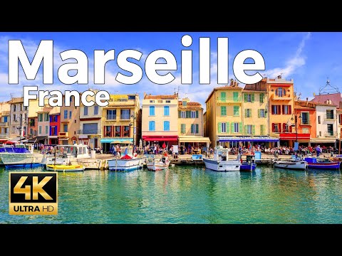 Marseille, France Walking Tour (4k Ultra HD 60fps) – With Captions