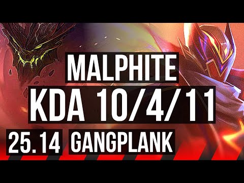 MALPHITE vs GANGPLANK (TOP) | 10/4/11 | KR Master | 25.14