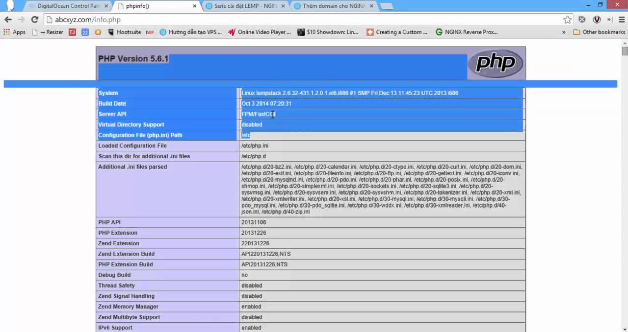 Hướng dẫn cài LEMP Webserver (Linux - NGINX - PHP-FPM -MariaDB)
