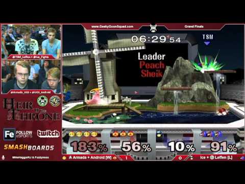 Heir2 - [A]rmada + Android Vs. Ice + TSM|Leffen - Grand Finals - Melee Doubles