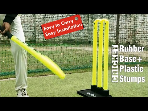 SAS Cricket Plastic Stumps with rubber Base