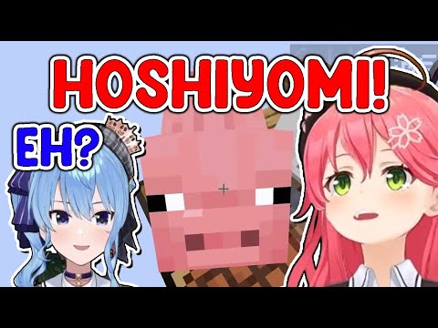 35P Nakama🌸 - Miko & Suisei's reactions to new things in Minecraft one block are so hilarious