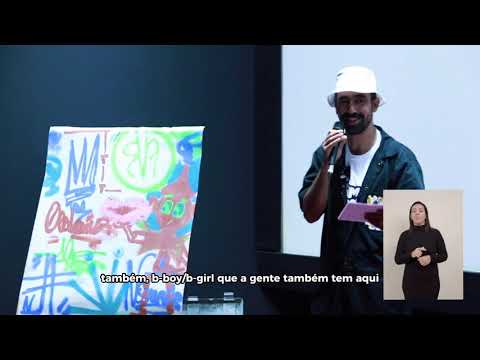 Palestra sobre a história do hip-hop
