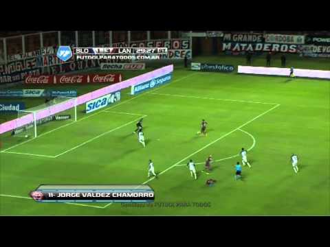 Gol de Valdez Chamorro. San Lorenzo 1 Lanús 4. Fecha 13. Torneo Final 2014. Fútbol Para Todos