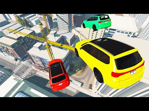 Beamng drive - High Speed Random Car Jumps #100 | BeamNG-Destruction